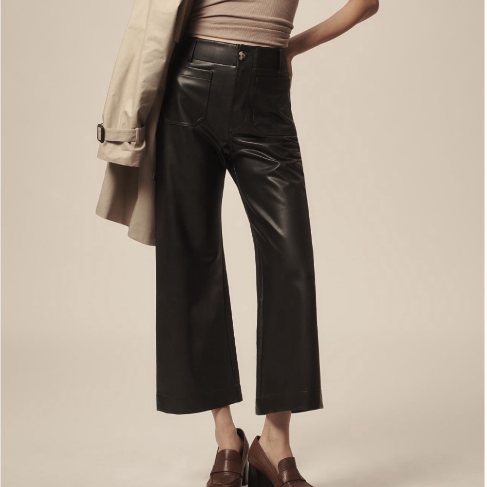 ANTHROPOLOGY Colette Cropped Wide Leg Pants by Maeve